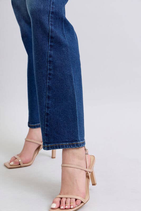 Judy Blue Mid Rise Side Seam Detail Straight Fit