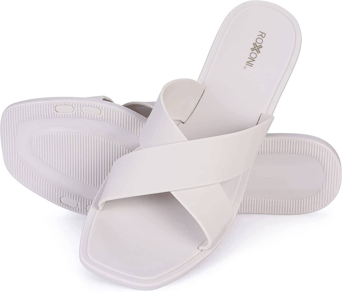 Women's Matte Colored Criss Cross Strap Sandal