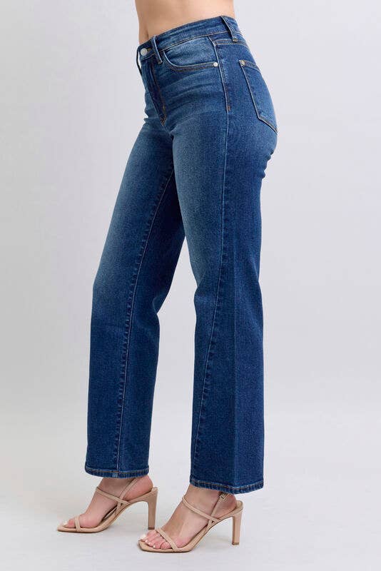 Judy Blue Mid Rise Side Seam Detail Straight Fit