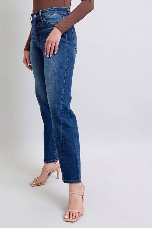 Judy Blue Mid Rise Side Seam Detail Straight Fit