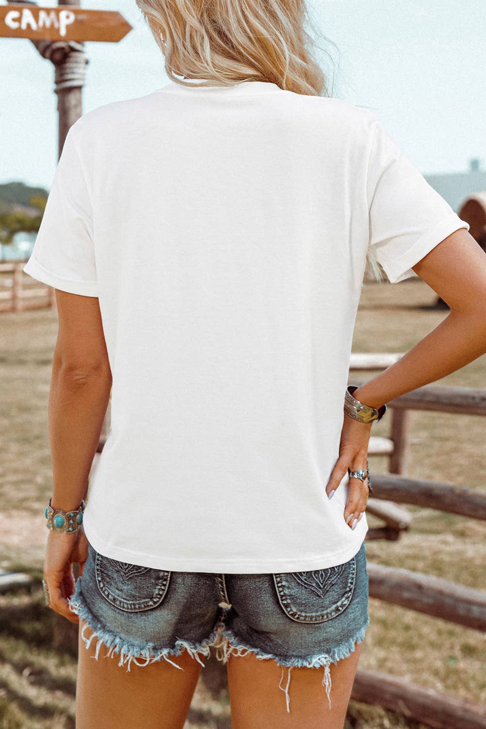 Casual Plain Crew Neck Tee