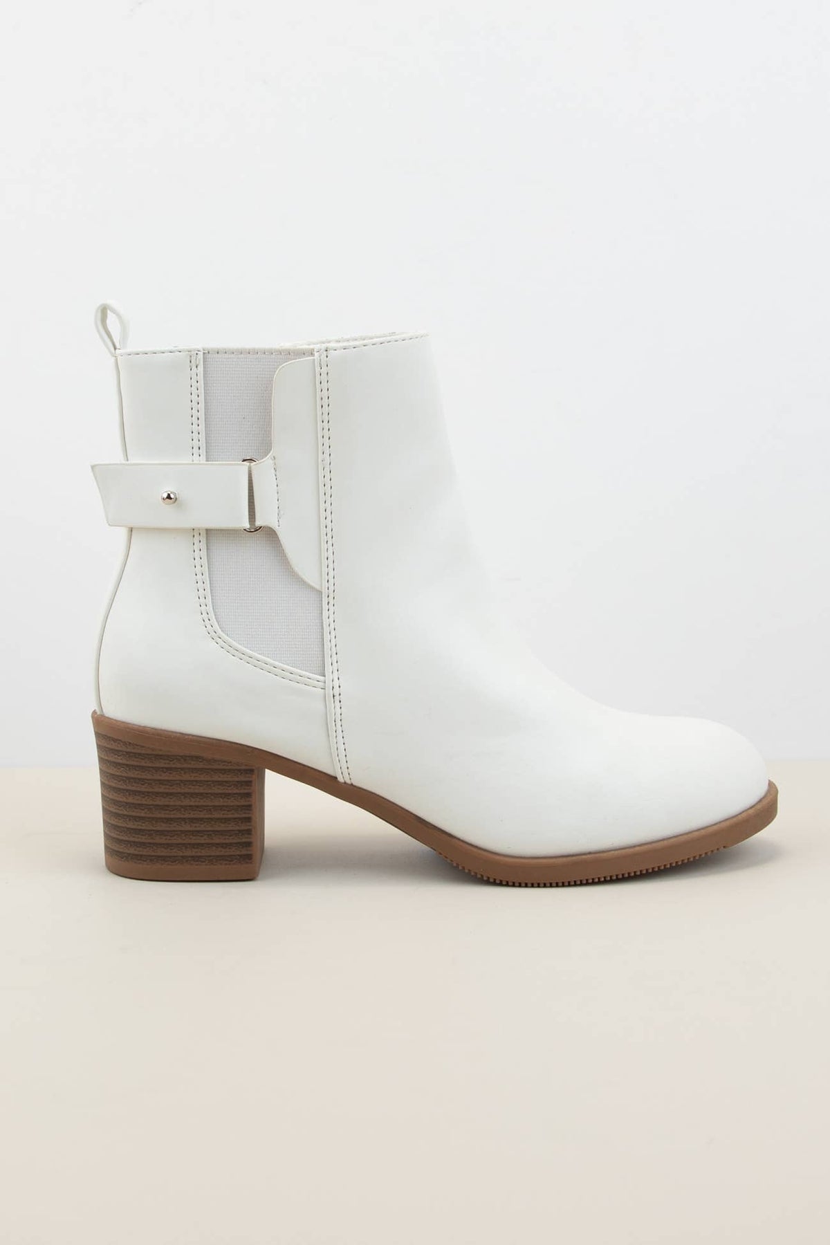 Chelsea Almond Toe Ankle Buckle Strap Boots