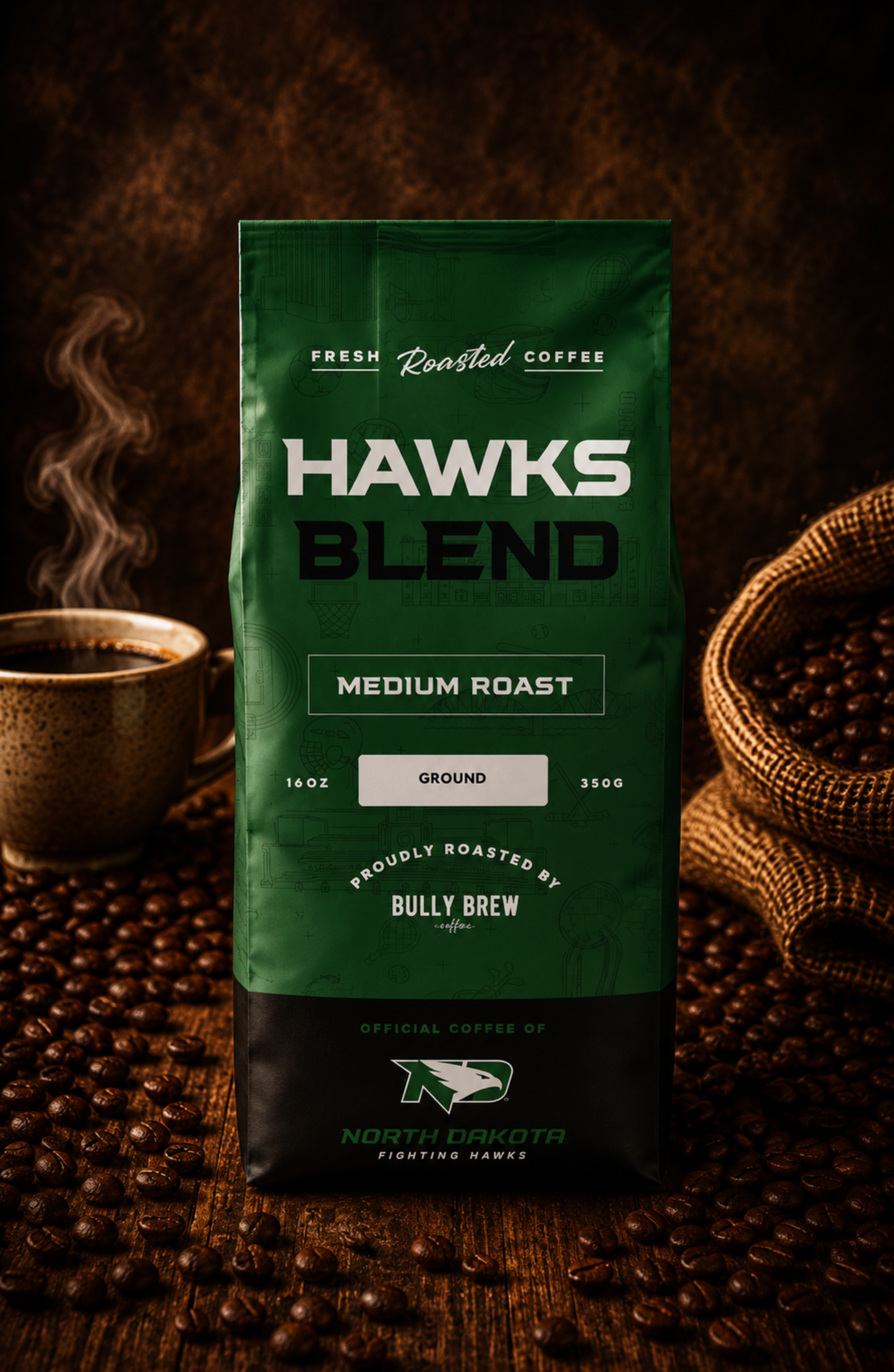 Bully Brew Coffee Ethiopian Decaf Med/Dark Roast Blend