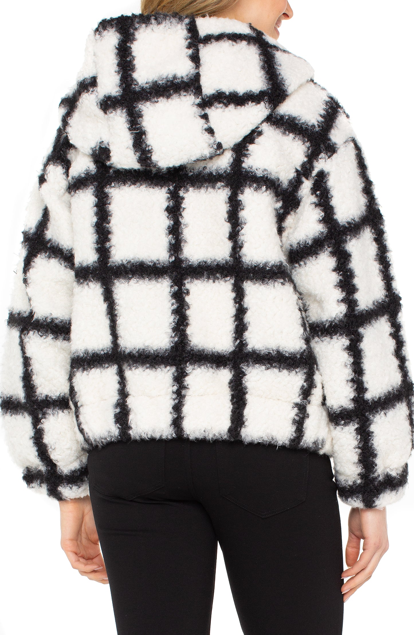 Liverpool Zip Up Hoodie (White Black Windowpane)