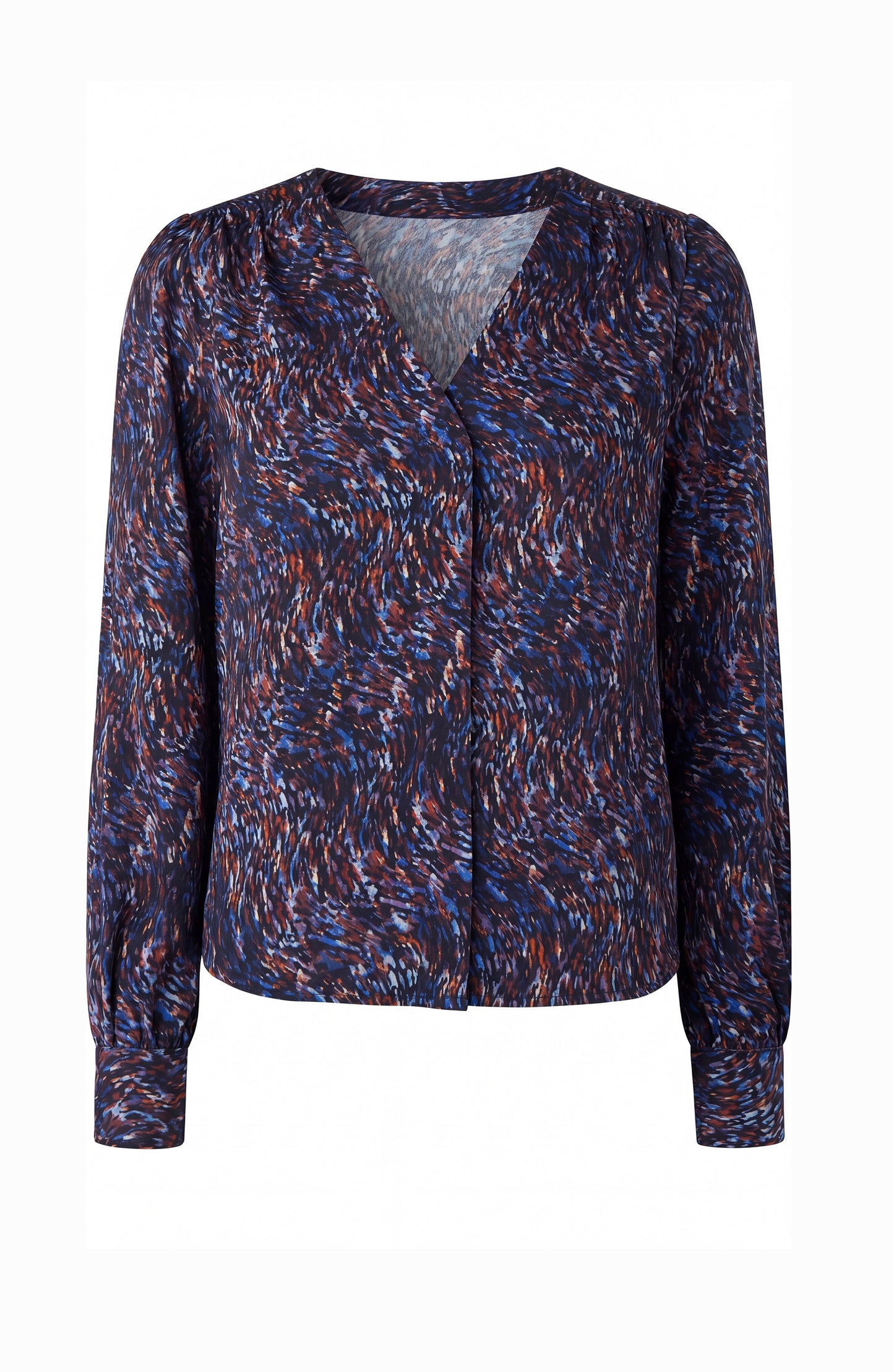 Liverpool Long Sleeve Woven Blouse W/ Neck Tie