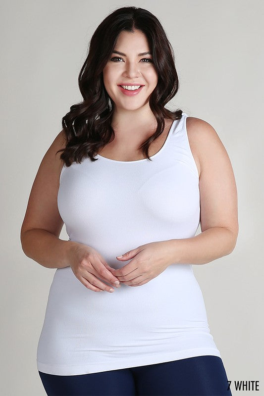 Nikibiki Signature Plus Size Seamless Jersey Tank wide strap)