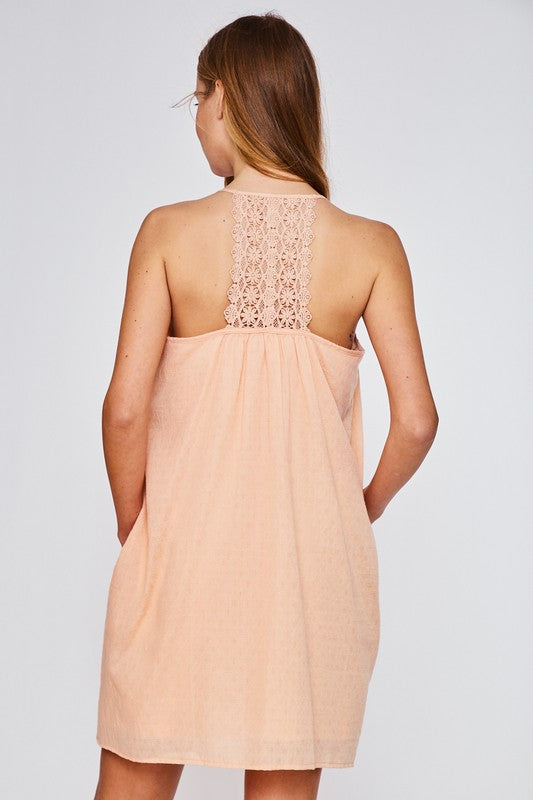 Crochet Back Detail Dress