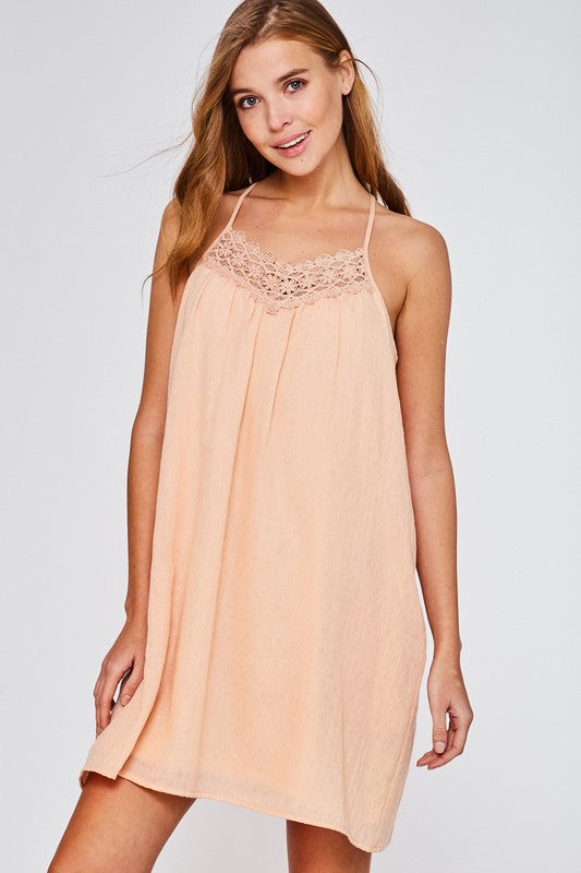 Crochet Back Detail Dress