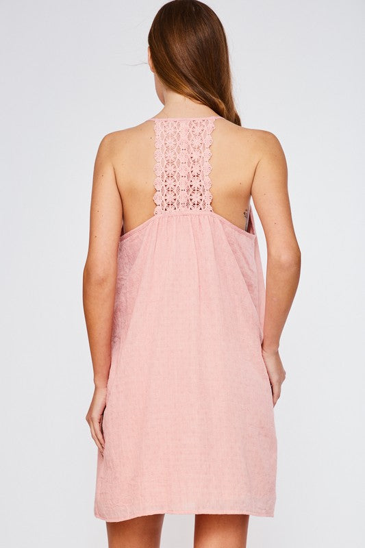 Crochet Back Detail Dress