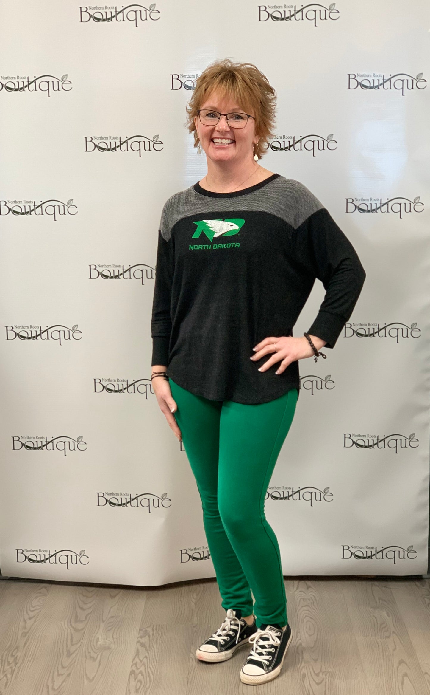 UND Premium Terry 3/4 Yoke Tee