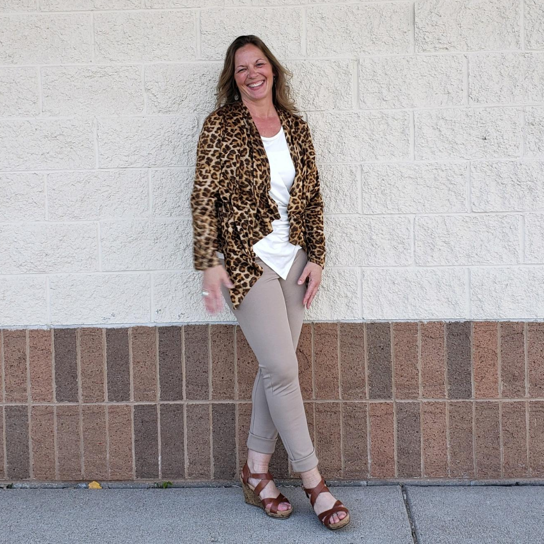 Slim fitting Beige dress pants
