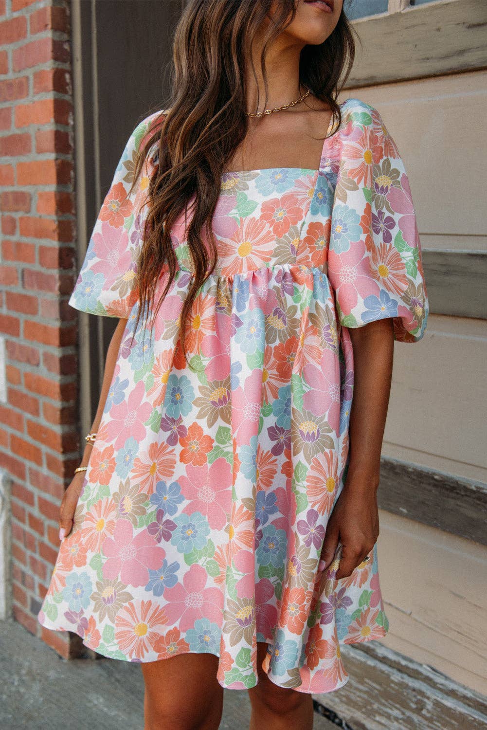 Floral Puff Sleeve Dress