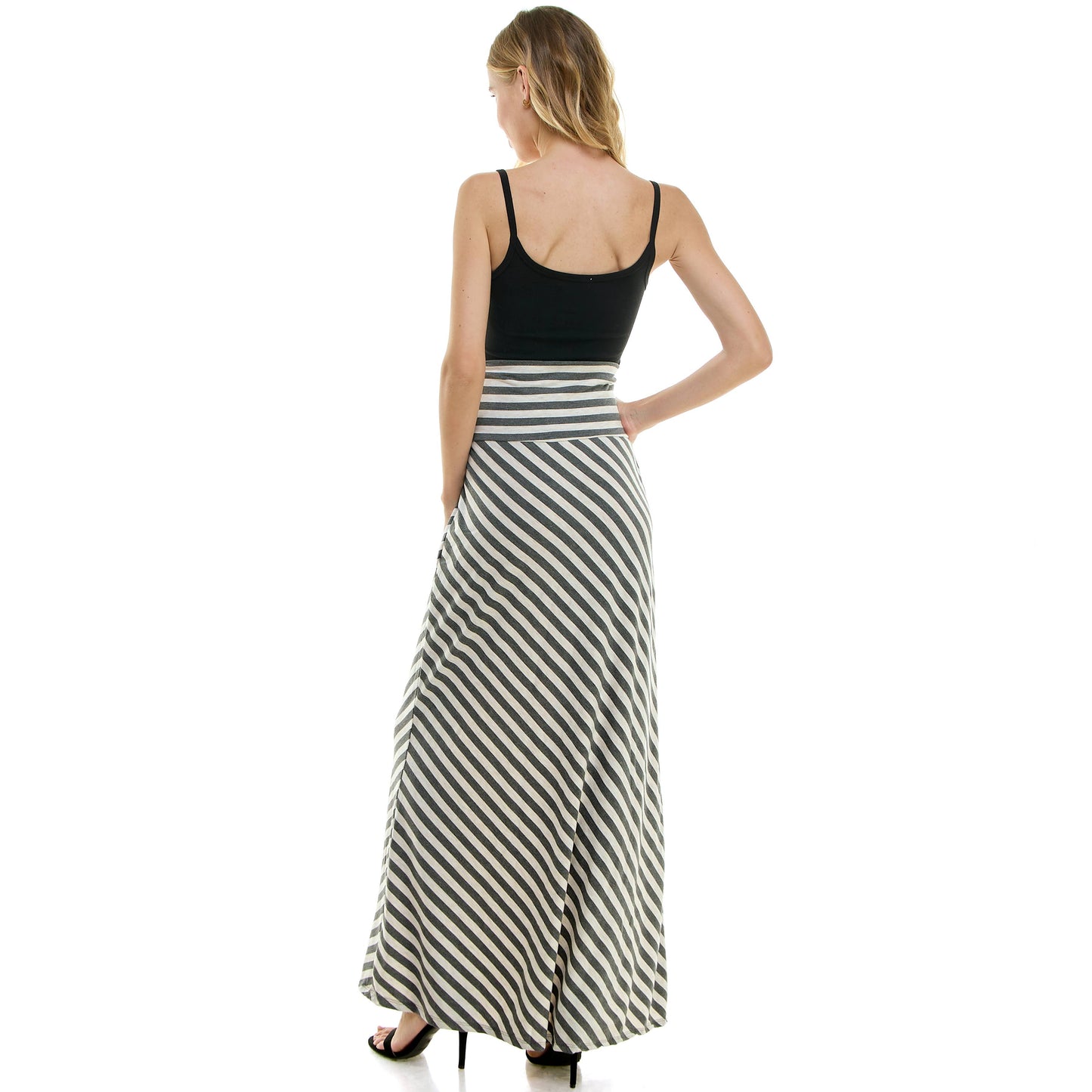 High Waist Maxi Basic Skirt