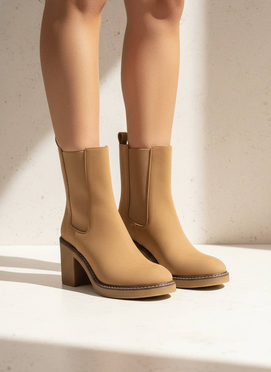 Colt Mid Shaft Chelsea Boots with Block Heel