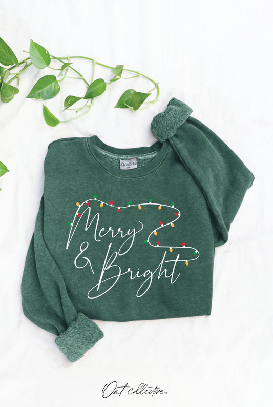 Merry and Bright Mineral Graphic Sweatshirt