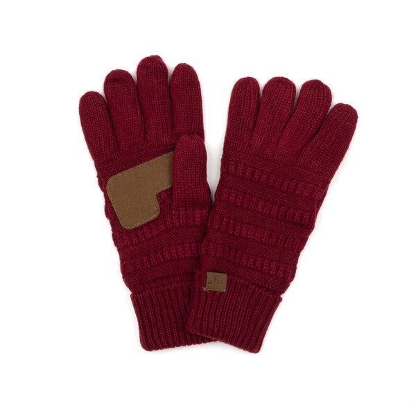 CC Knitted Touch Screen Gloves Fleece Lined