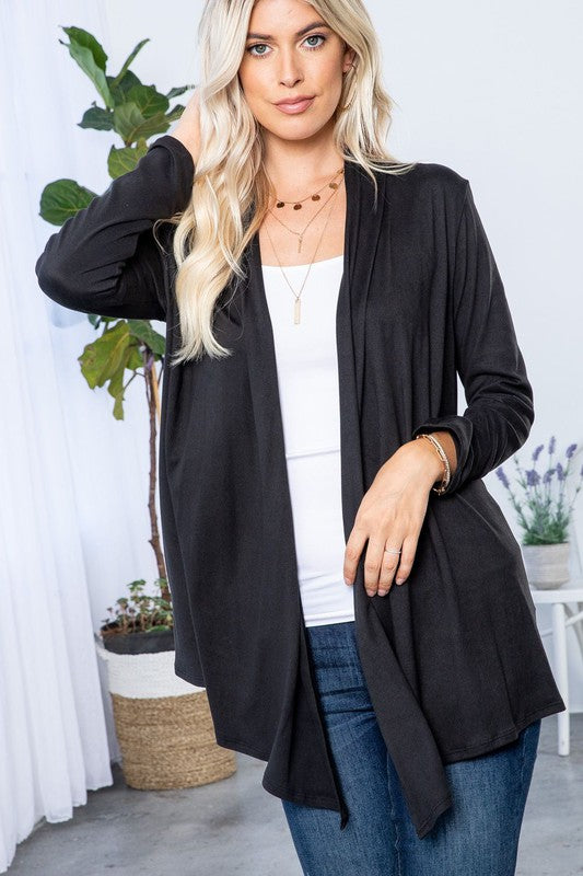 Solid Butter Soft Fabric Cardigan
