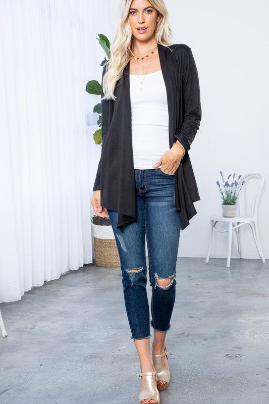 Solid Butter Soft Fabric Cardigan