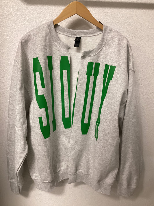 Sioux Open Sweatshirt made to Cardigan