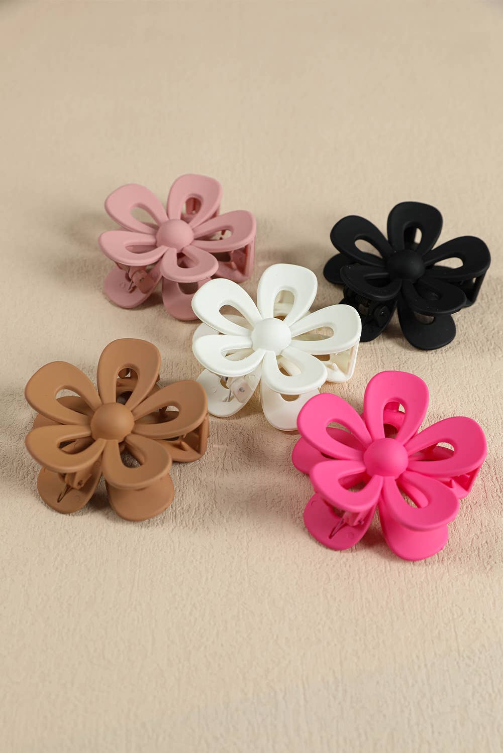 Women Casual Hollowed Flower Shape Claw Clip