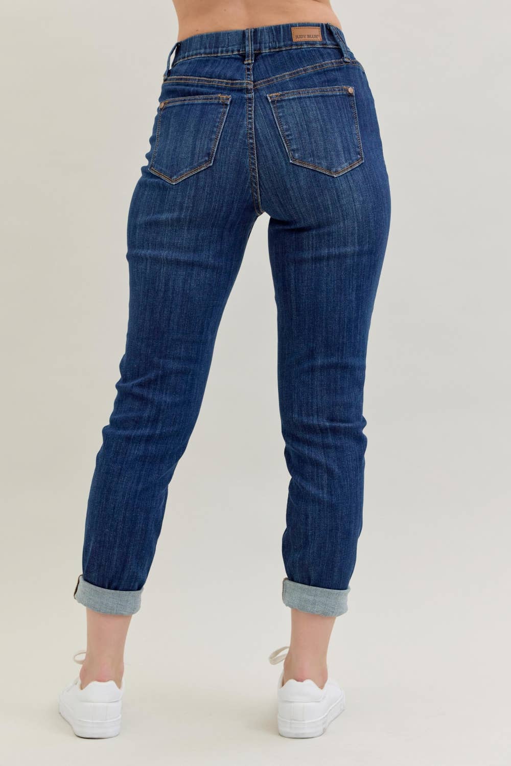 Judy Blue High Waisted Pull-on Double Cuff Slim