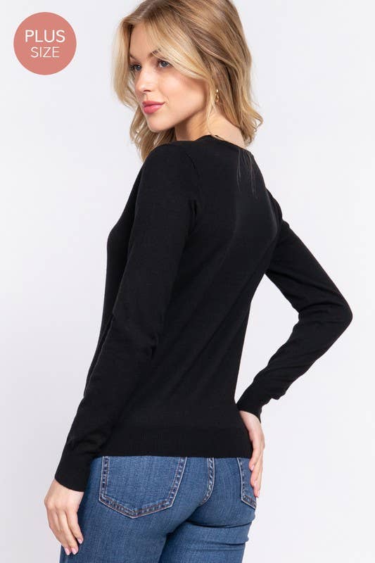 Long Sleeve Crew Neck Basic Sweater