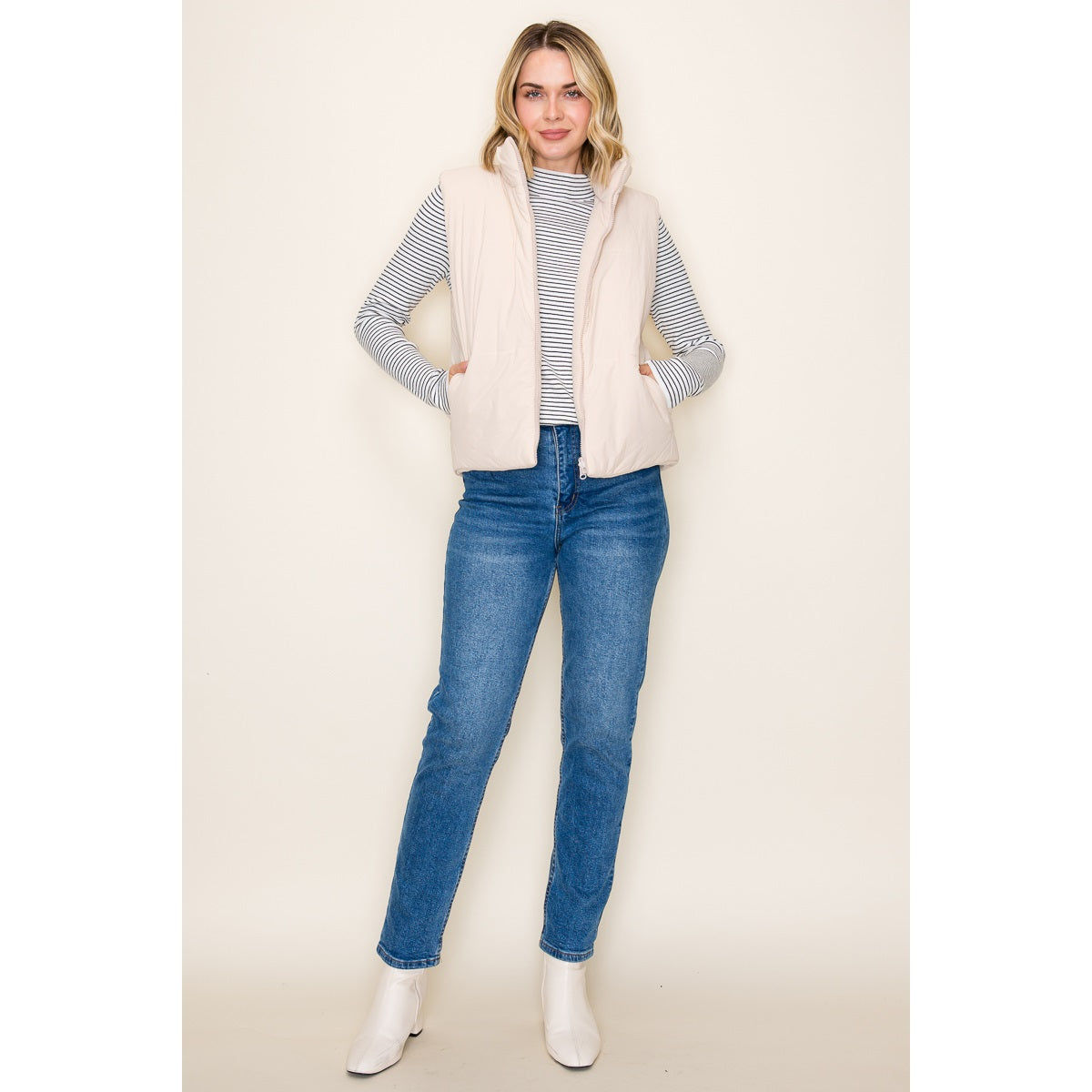 Reversible Corduroy Puffer Vest