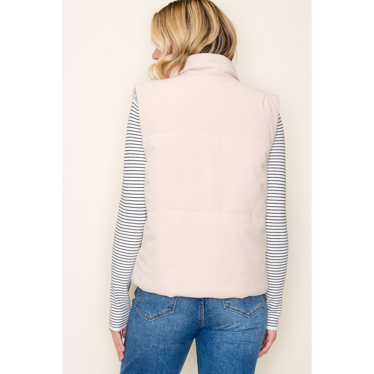 Reversible Corduroy Puffer Vest