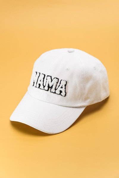 Mama Baseball Hat (Sherpa Lettering)