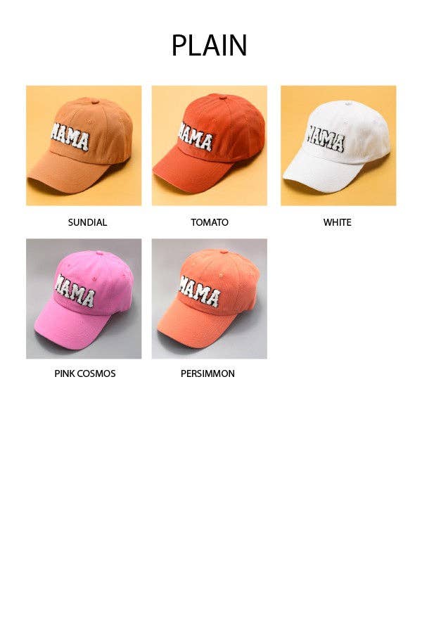 Mama Baseball Hat (Sherpa Lettering)