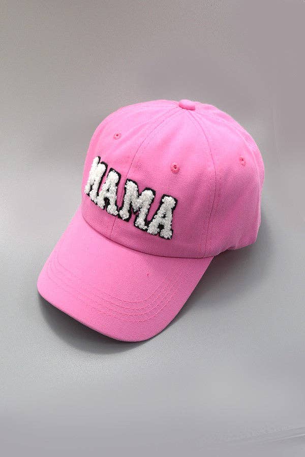 Mama Baseball Hat (Sherpa Lettering)
