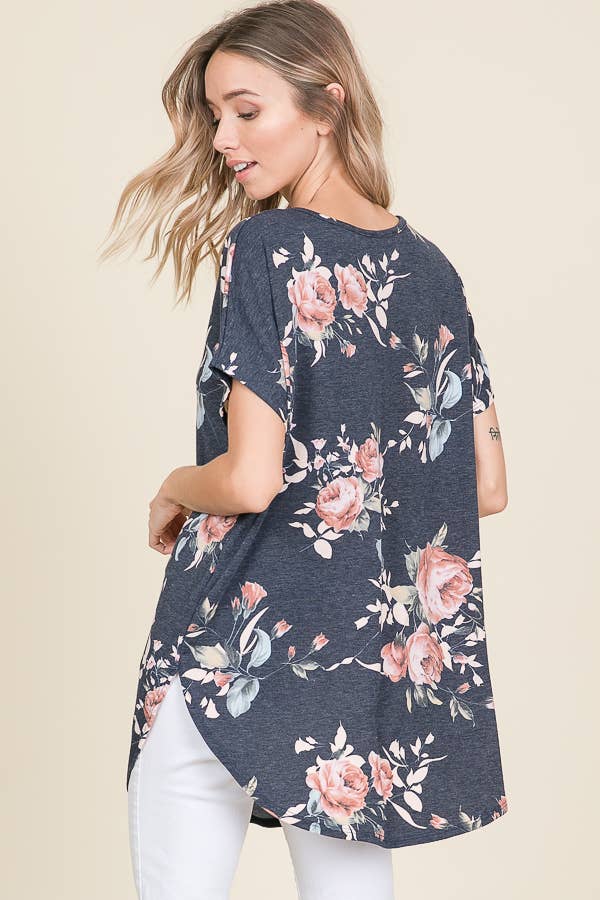 Loose Fit Floral Tunic