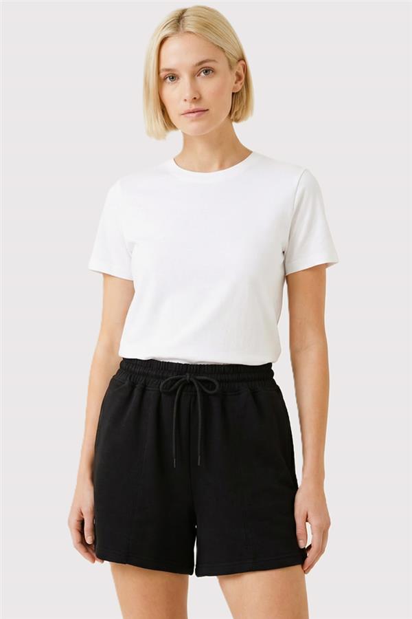 Elastic Draw Sting Waist Shorts with Pockets