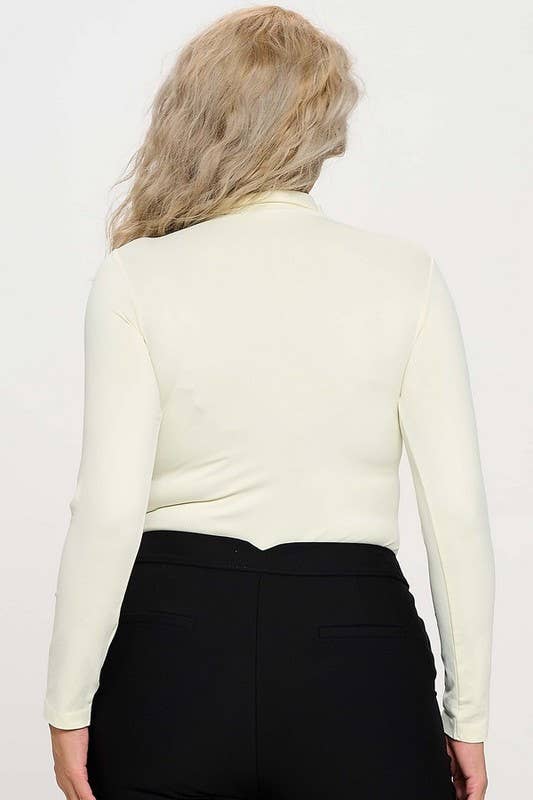 Bare Essential Seamless Mock Neck Long Sleeve Top