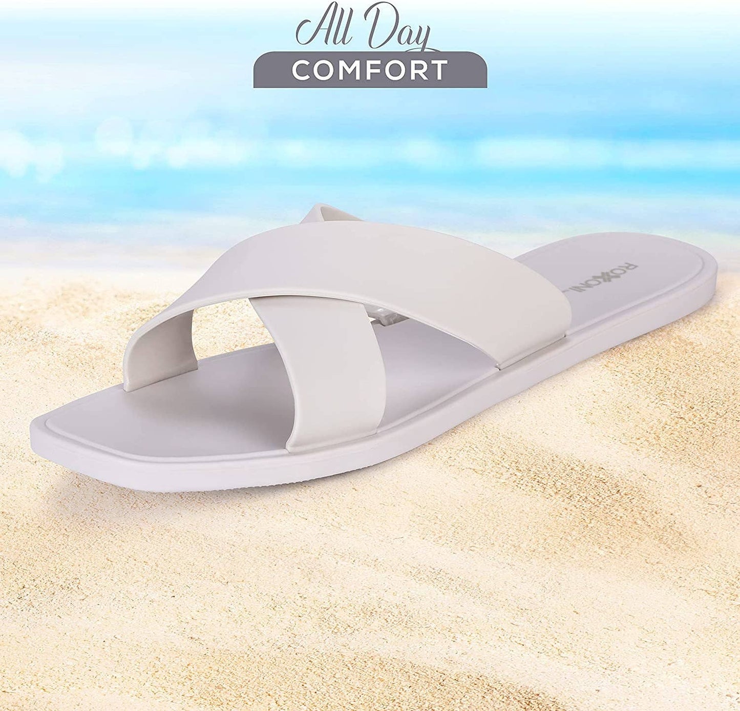 Women's Matte Colored Criss Cross Strap Sandal