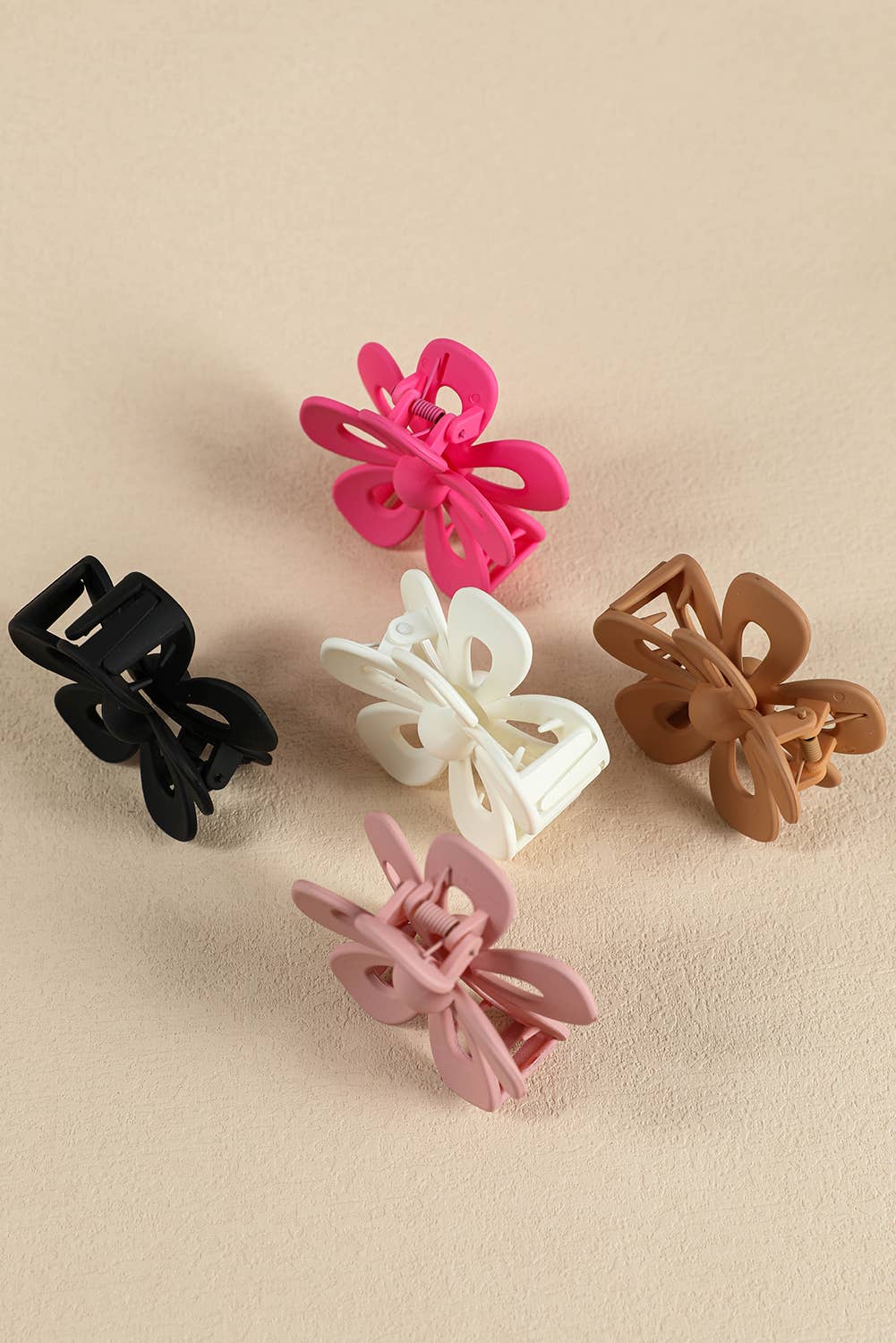 Women Casual Hollowed Flower Shape Claw Clip