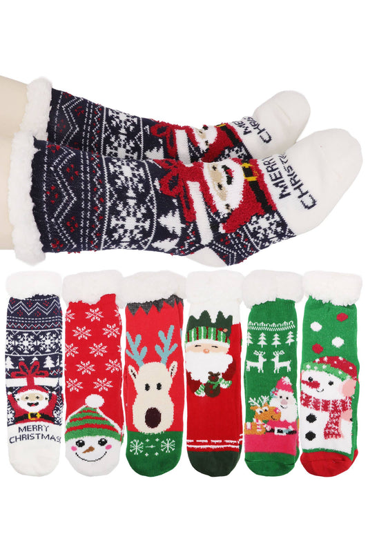 Christmas Thick Fleece Non-slip Lounge Socks
