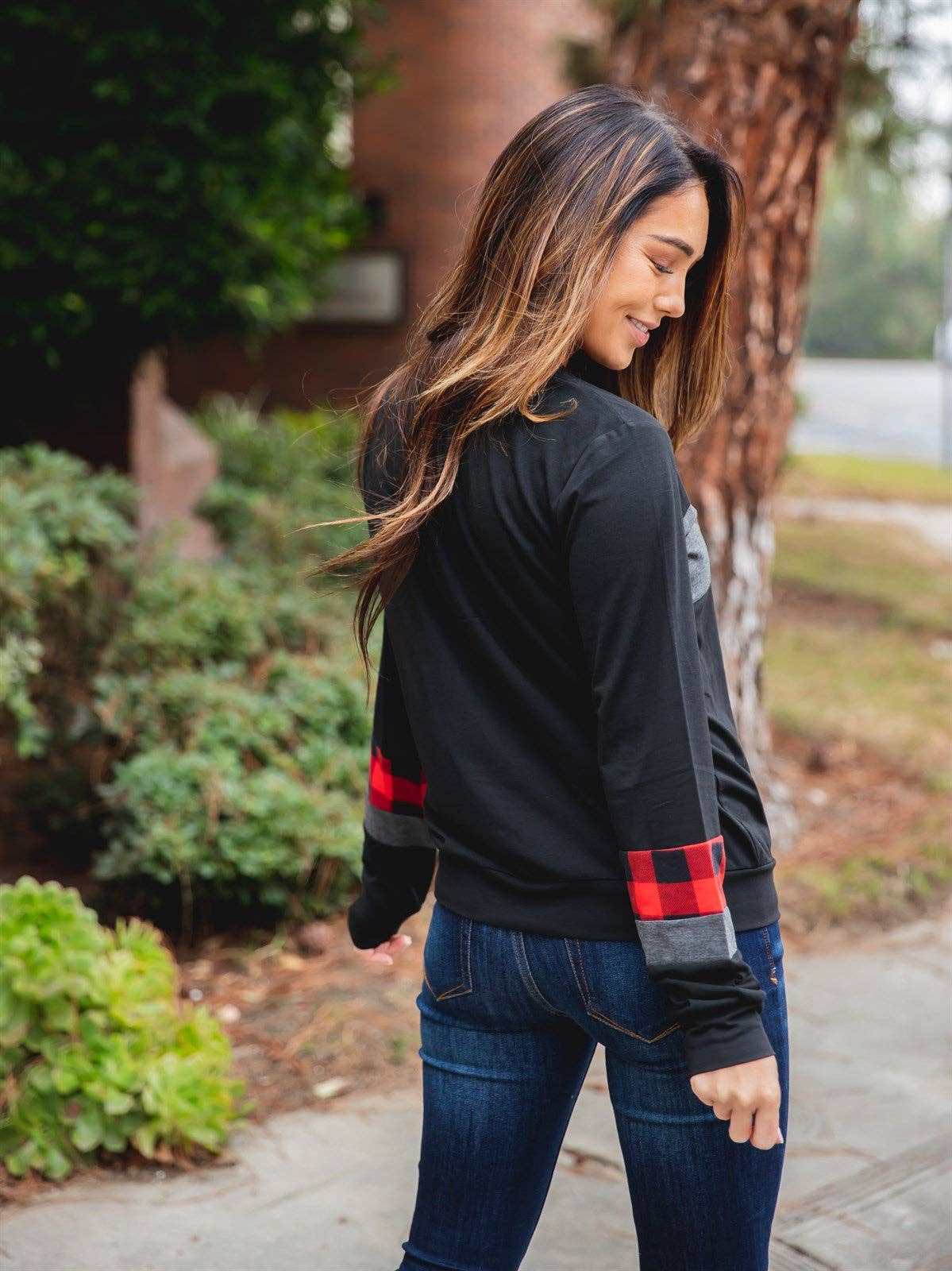 The Bonnie Colorblock Plaid Top