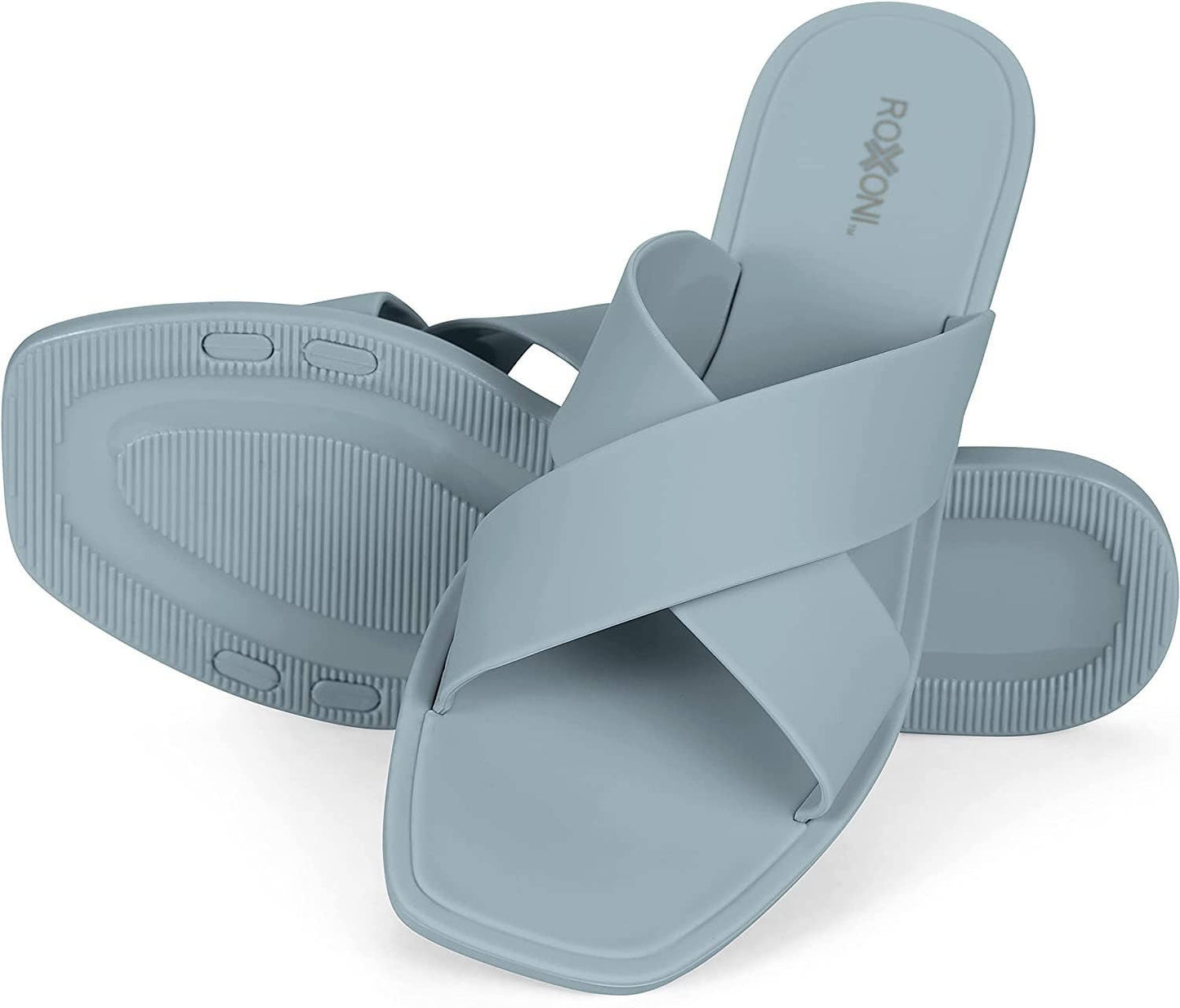 Women's Matte Colored Criss Cross Strap Sandal