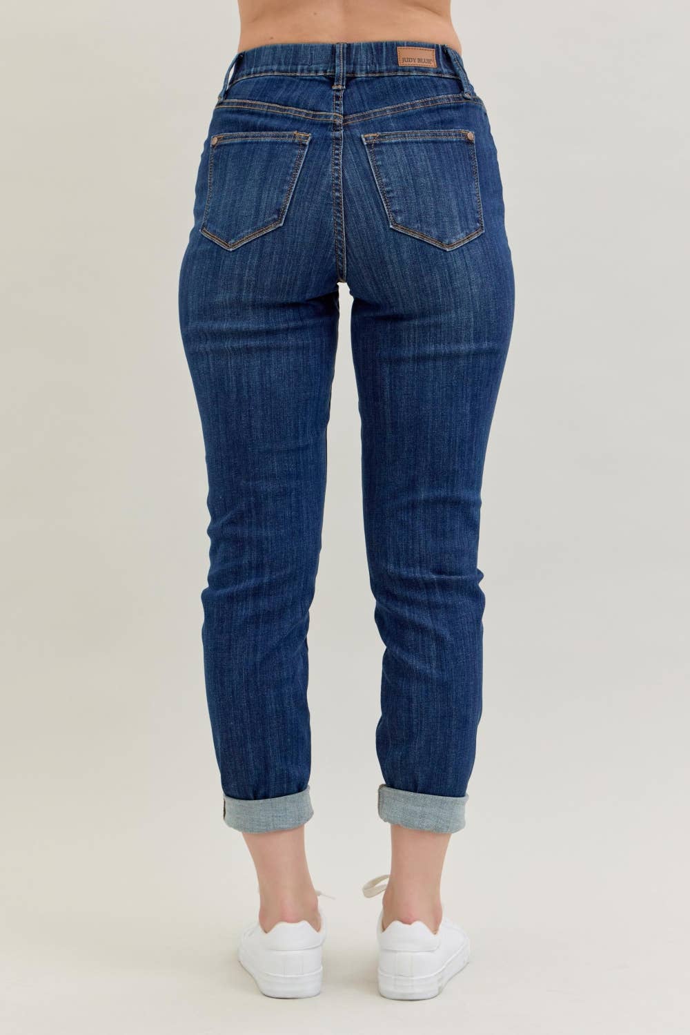 Judy Blue High Waisted Pull-on Double Cuff Slim