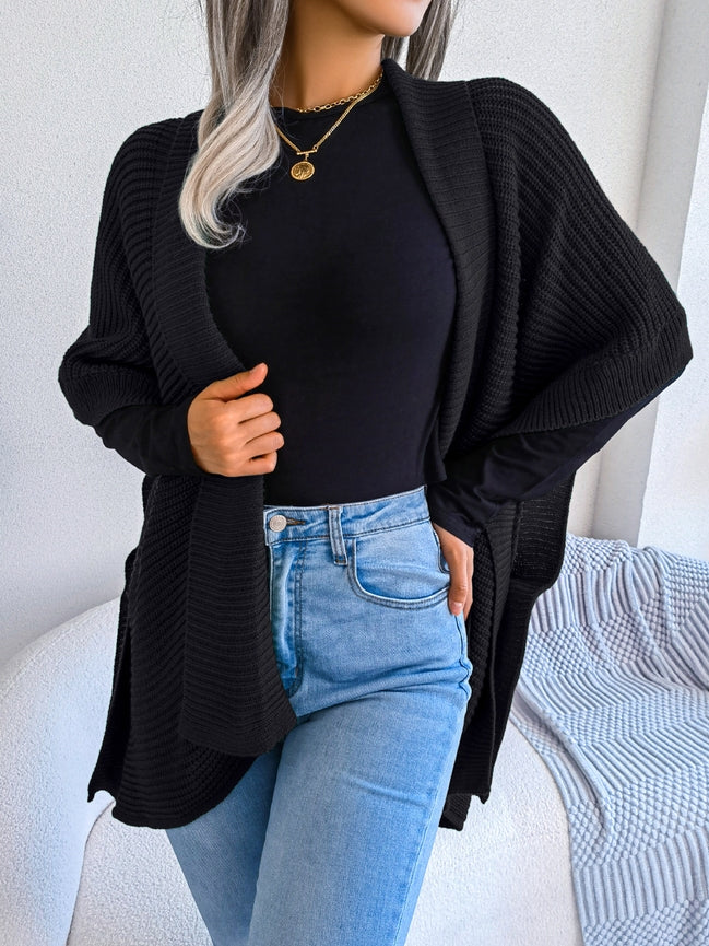 Lapel Half-Sleeved Sweater Cardigan