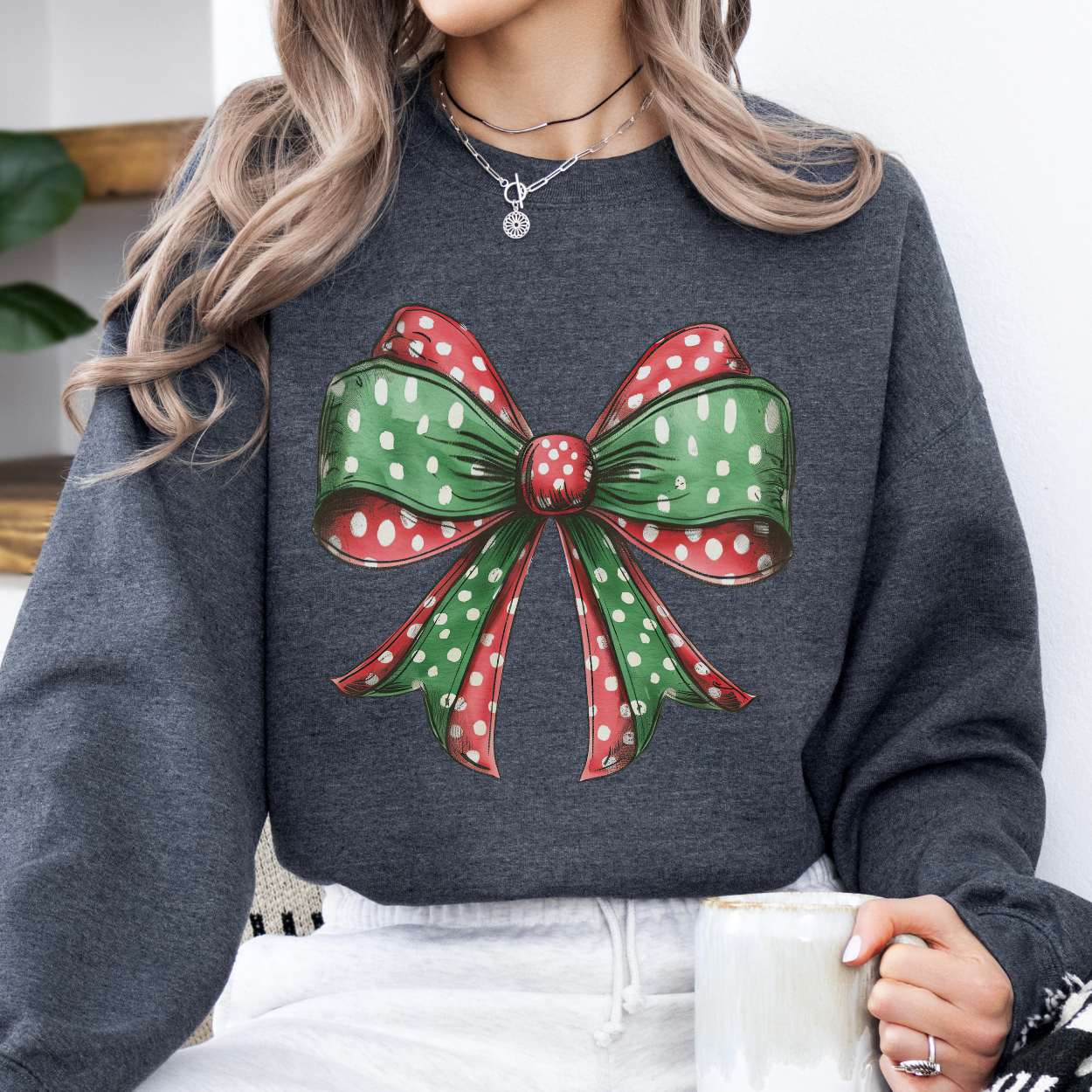 Christmas Coquette Red Green Bows