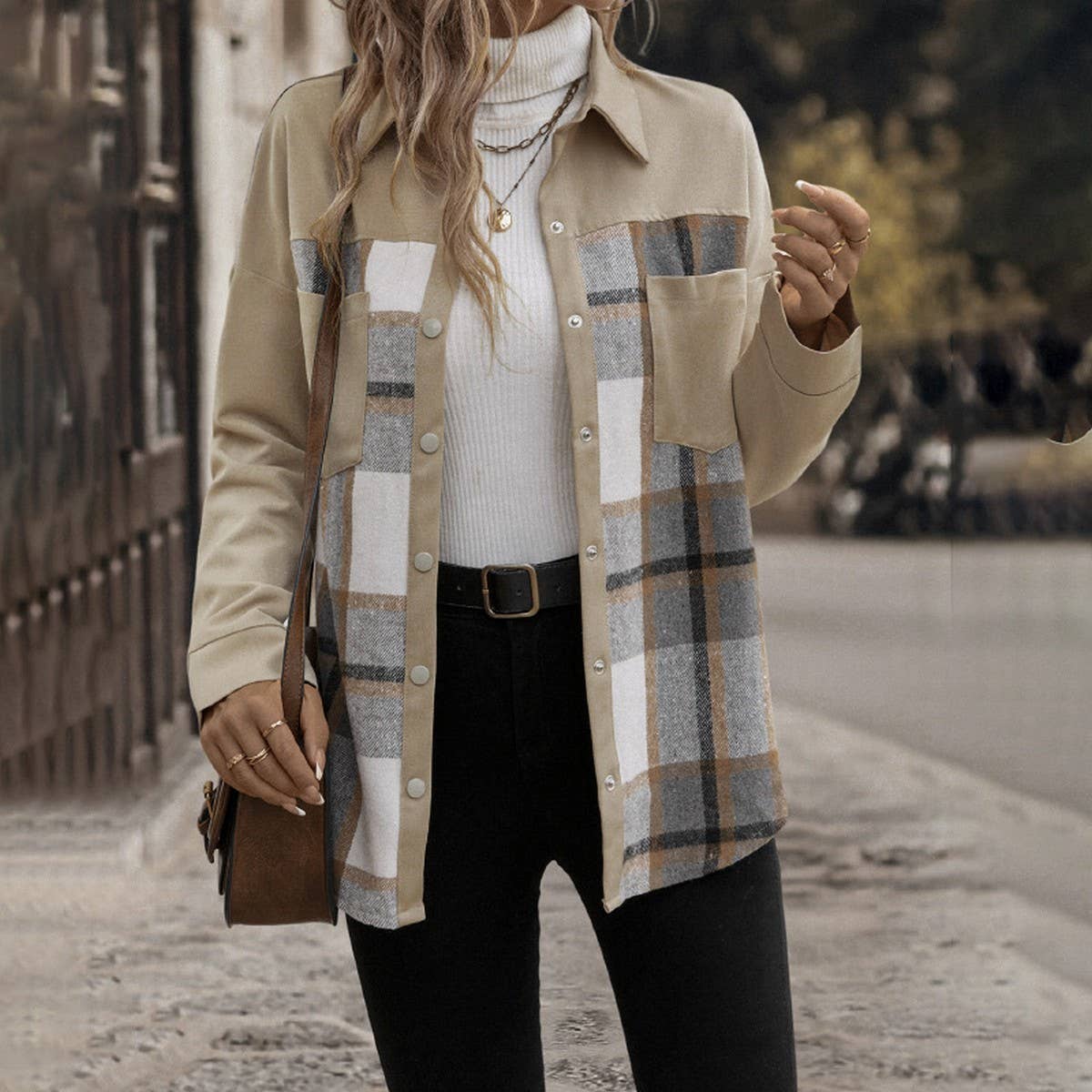 Casual Patchwork Coats