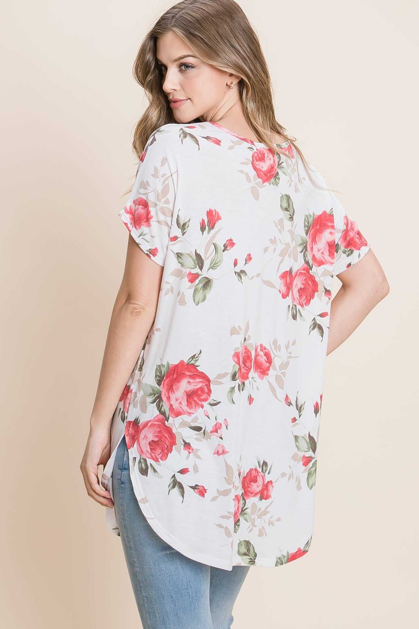 Loose Fit Floral Tunic