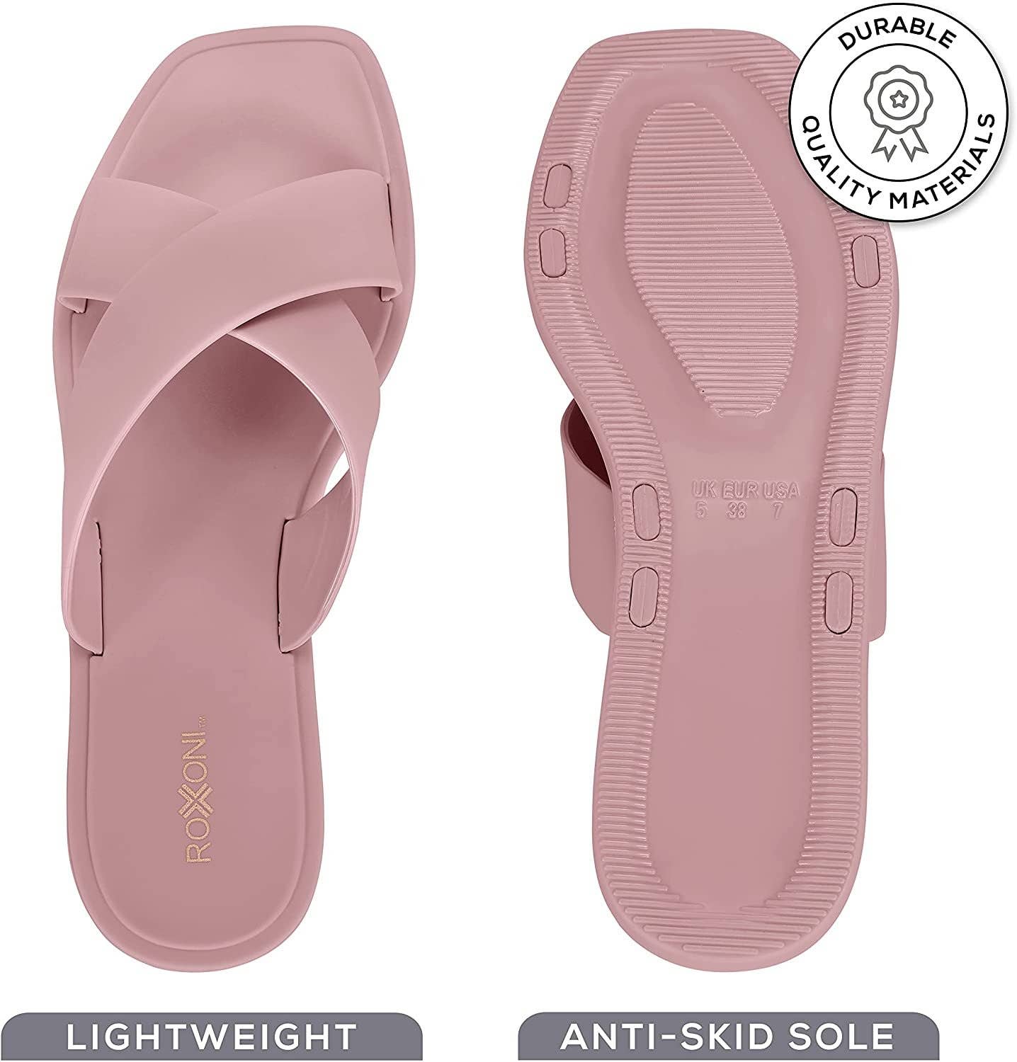 Women's Matte Colored Criss Cross Strap Sandal