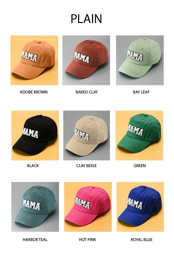 Mama Baseball Hat (Sherpa Lettering)