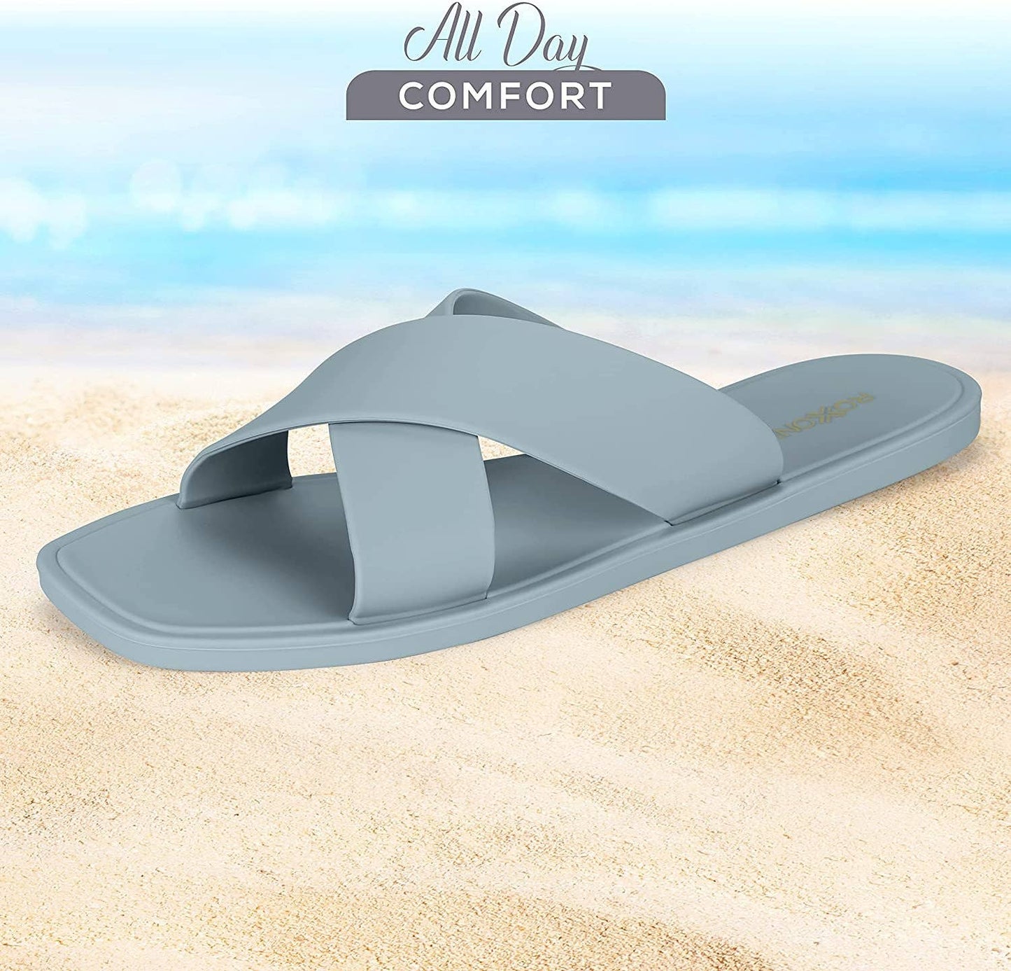 Women's Matte Colored Criss Cross Strap Sandal