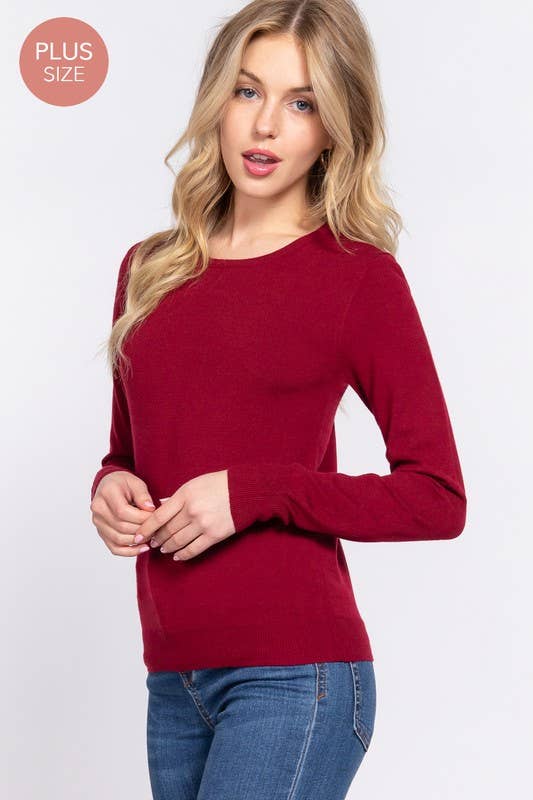 Long Sleeve Crew Neck Basic Sweater