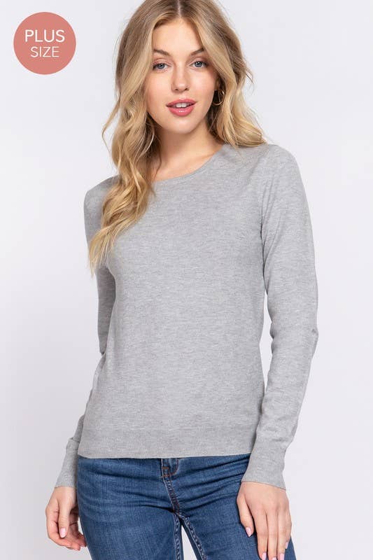 Long Sleeve Crew Neck Basic Sweater