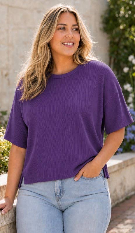 Short Sleeve Plus Size Light Weight Sweater